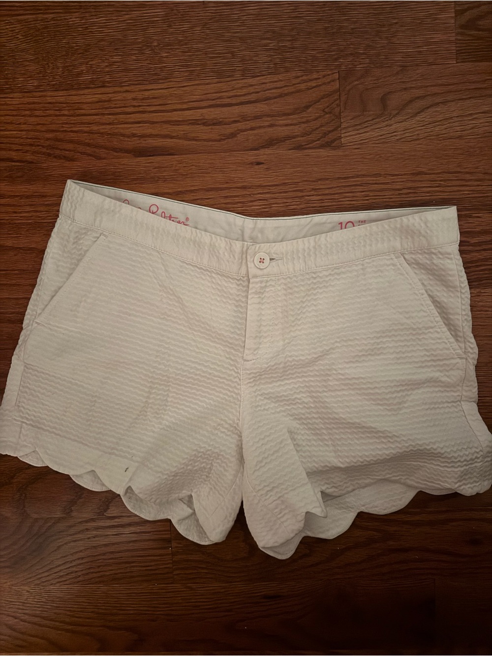 lilly pulitzer white cotton shorts